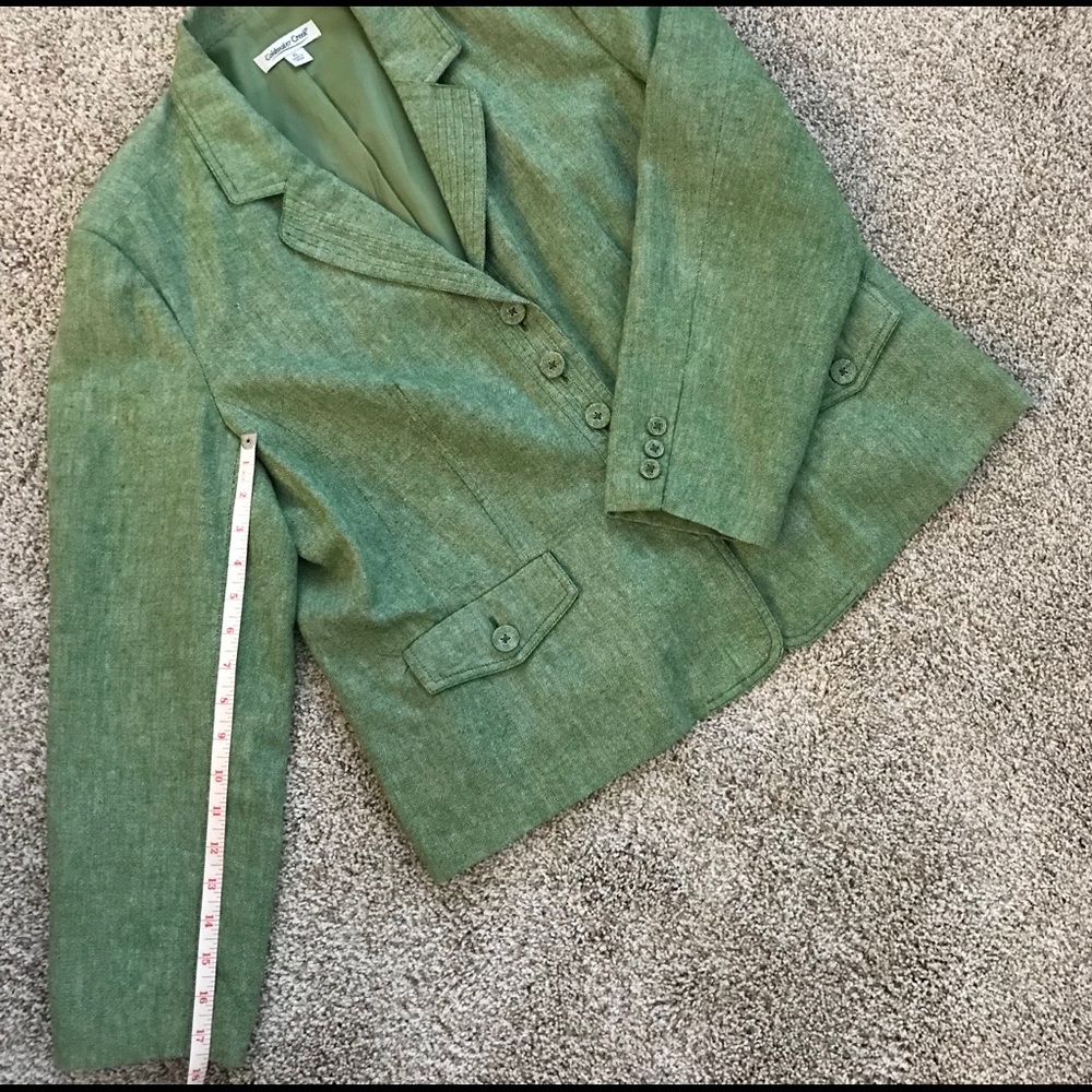 Coldwater Creek Light Green Linen/Rayon Jacket, XL - Picture 2 of 8
